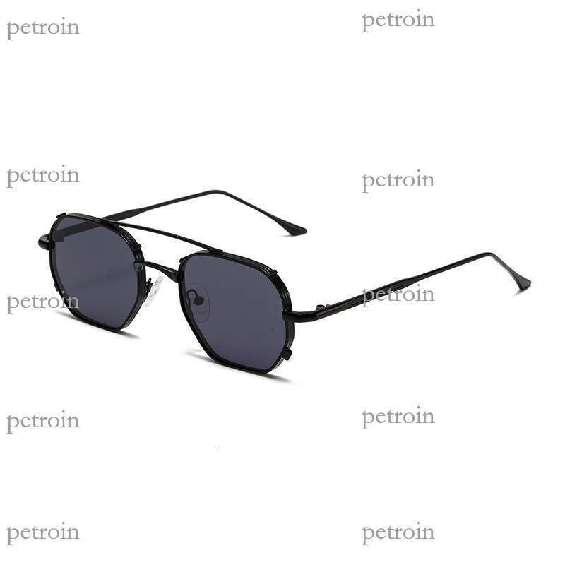 New Metal Fashion Double Bridge Trendy Versatile High-end Sunglasses Hot Sale
