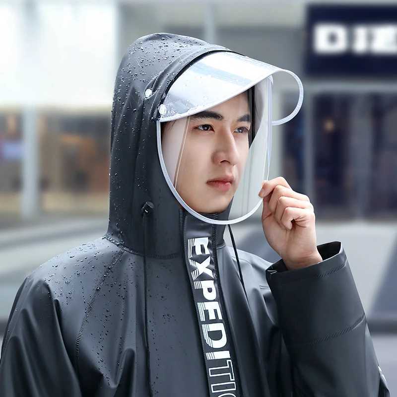 New Raincoat Split Thickened Raincoat suit Rainproof Windproof Wear-resistant Breathable Raincoat with Hat For Adult Man Woman Y250814