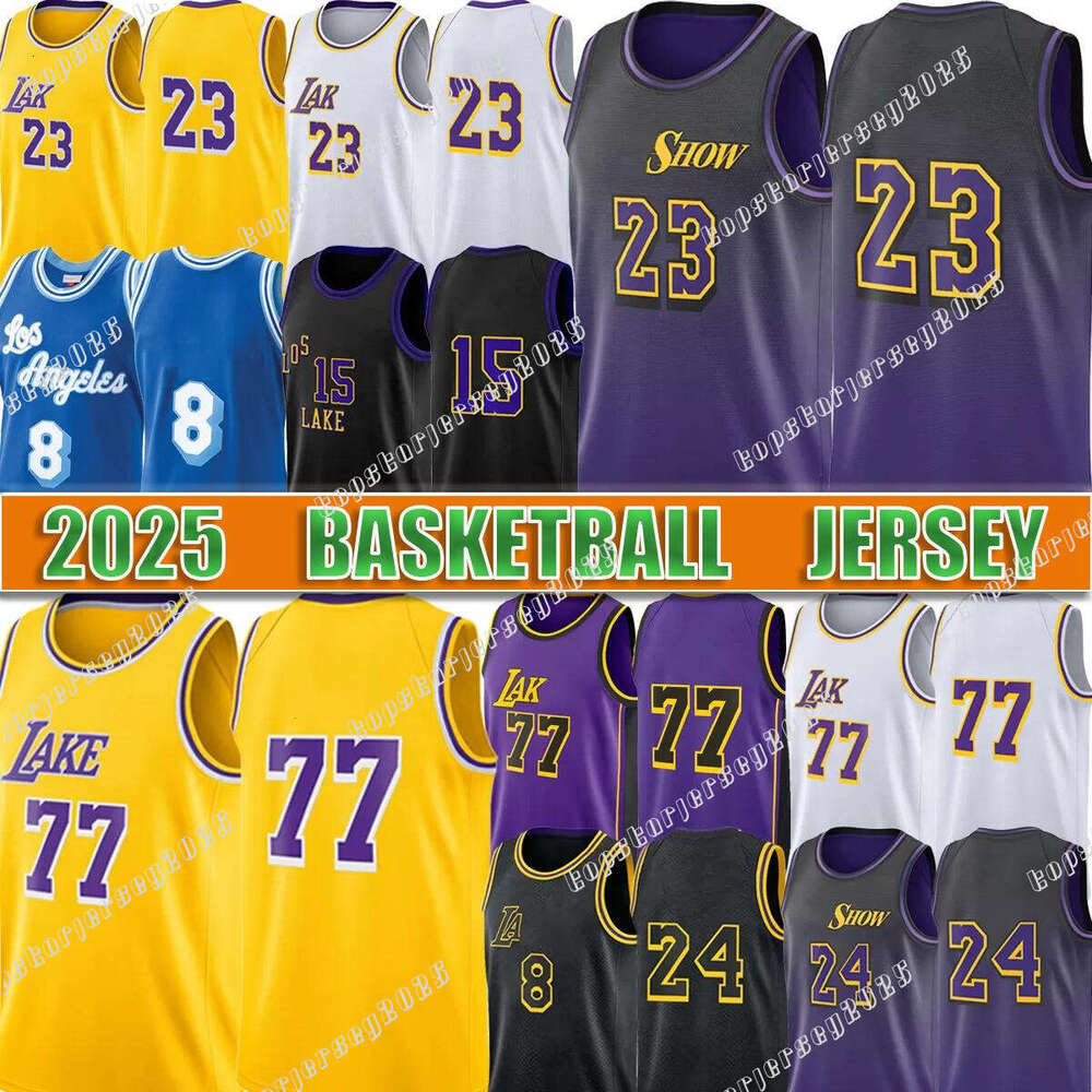 Basketball Jersey Lukas Doncic Bryant James Lakeres James Jr. Bronny Austin Reaves Dalton Knecht Lake Show Jerseys Los City Angele Men Kid Youth Retro Breathab