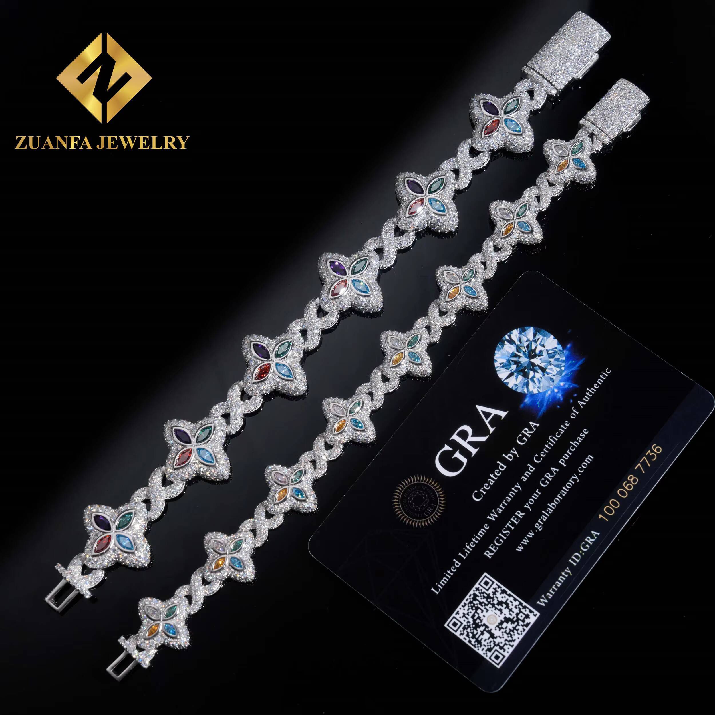 Luxury Hot Sale VVS Iced Out Moissanite Pass Diamond Test 925 Silver Gold Plated Hip Hop Cuban Link Chain Necklace Fine Jewelry