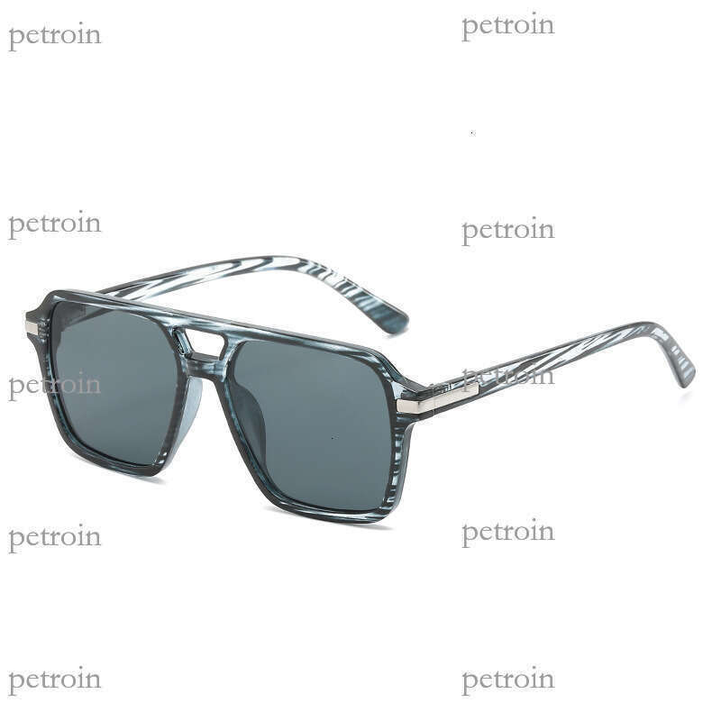 New Men's Pilot Simple Classic Double Bridge Women's Fashionable No-Makeup Trendy Sunglasses