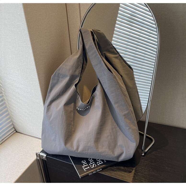 Color-Block Letter Casual Handbag for Women 2025 New Simple Korean Style Shoulder Bag Bags Designer Women Lightweight Versatile Nylon Tote