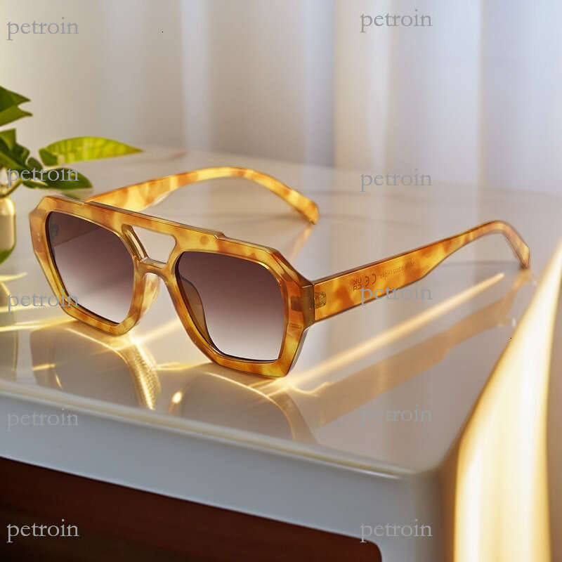 Unique Irregular Hot-Selling Double-Beam Sunglasses Fashion Square Frame Glasses for Women