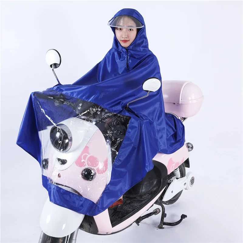1PC Universal Waterproof Hooded Raincoat Rain Cape Coat Poncho for Mobility Scooters Motorcycle Motorbikes Bicycle Bike Y250814