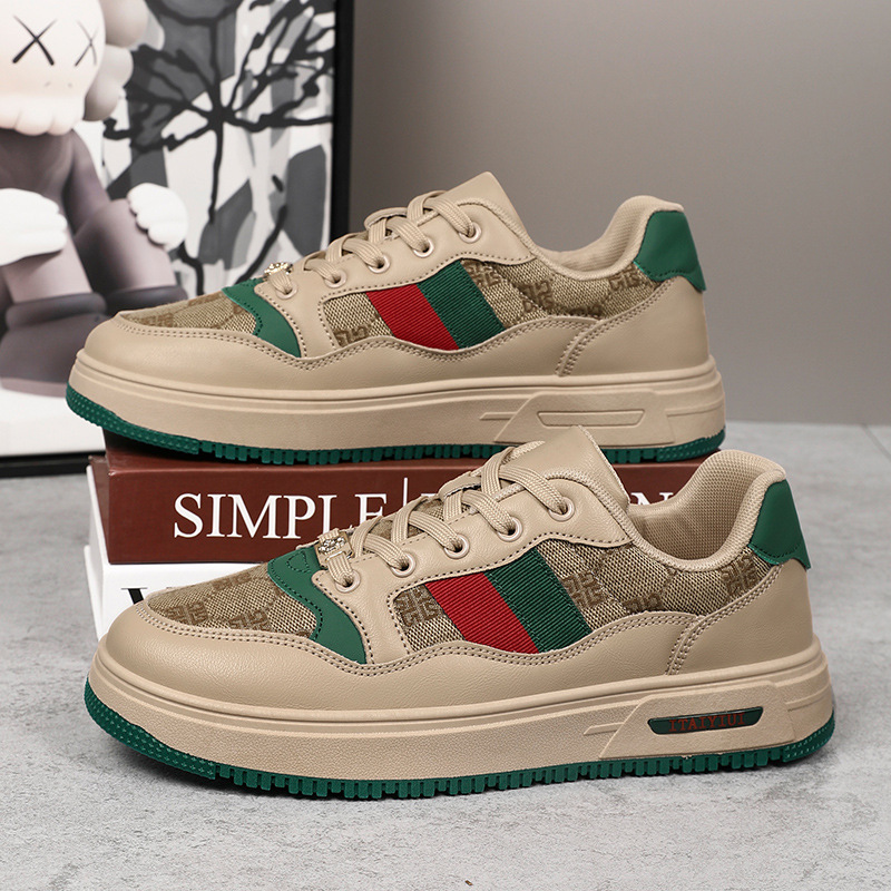 Casual shoes Designer shoes Couples' retro flat shoes Fashionable running shoes Casual White Thick Sole Height Increasing Sneakers