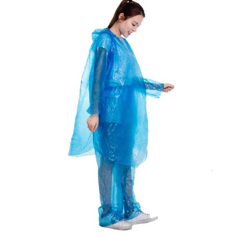 Card Raincoat Disposable Portable Raincoat Whole Body Rain Cover Thickened Adult Size Poncho Amusement Park Tour Y250814