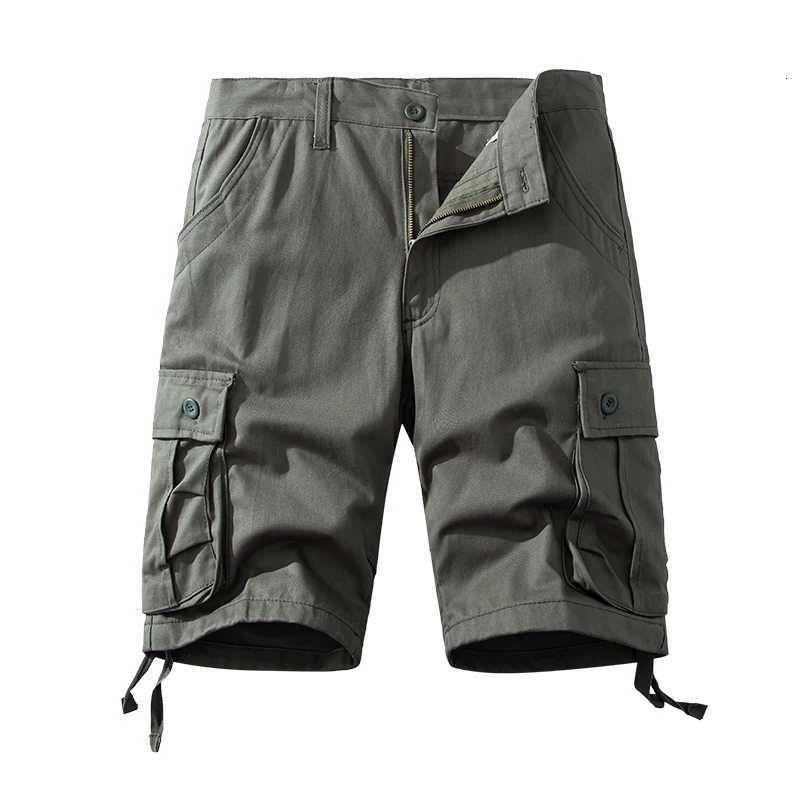 Mens Cotton Shorts Cargo Knee Pants Tactical Casual Sports Shorts Man Hiking Fishing Y2K Clothes Y250814