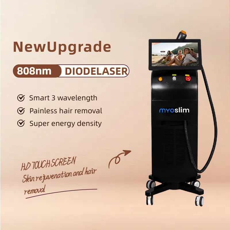 2025 New 808nm Diode Laser Hair Removal Device Ice Titanium Painless Permanent Full Body Hair Removal Alexandrite Laser 3 wavelengths