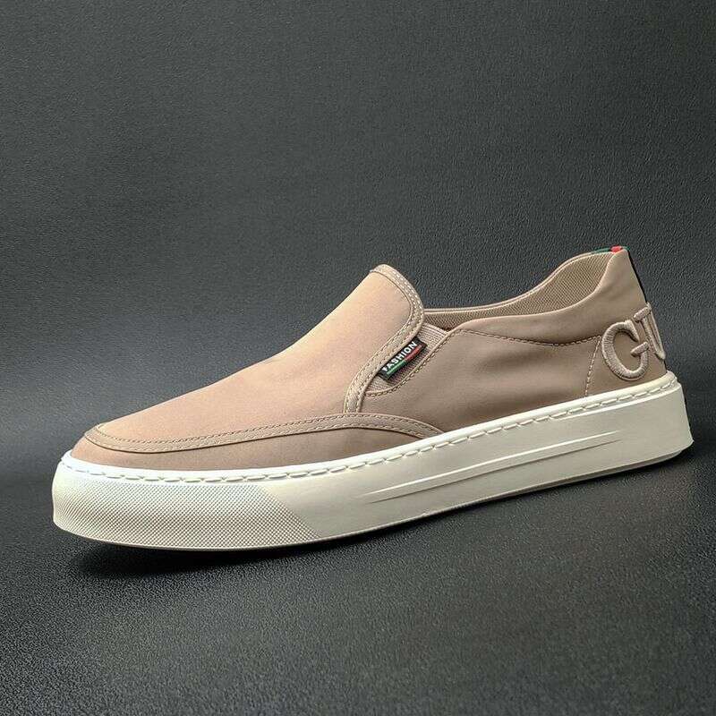 Boys Summer Ice Silk Cloth Versatile Plank Trendy One Step Lefu Lazy Men's Casual Shoes