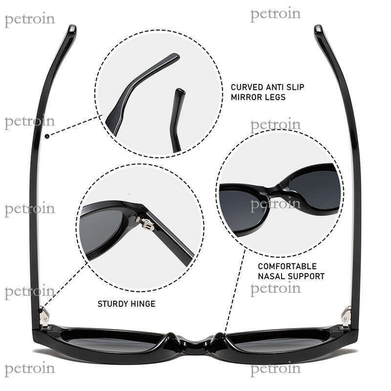 New TR90 Frame Nerd Polarized Oval UV Protection Sunglasses Optical Non-Prescription Glasses