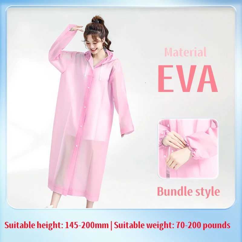 Raincoat Women Men Impermeable Thickened Waterproof EVA Raincoat Tourism Outdoor Hiking Rain Poncho Raincoat Hooded Rain Coat Y250814