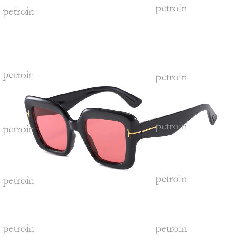 2025 New Letter T Square for Women High-end Sun Protection Celebrity Sunglasses Slimming Street Style Glasses