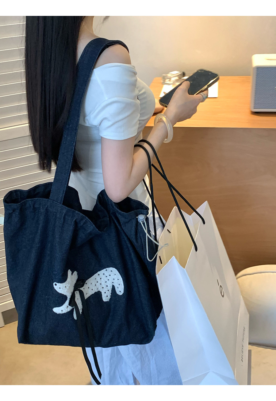 Autumn New Women's Shoulder Bag New Dyed Denim Canvas Bag Large Capacity Shoulder Bag Handbag Autumn New Designer Bag Women's Shoulder And A