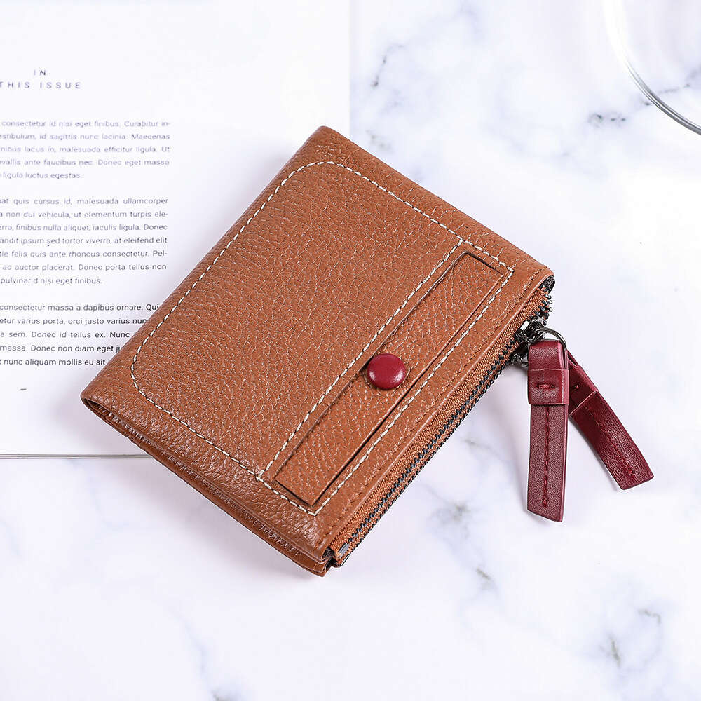 2020 New Women's Short Korean Style Double Zipper Coin Purse Multi-Card Slot Ladies' Wallet designer wallet B5 B5