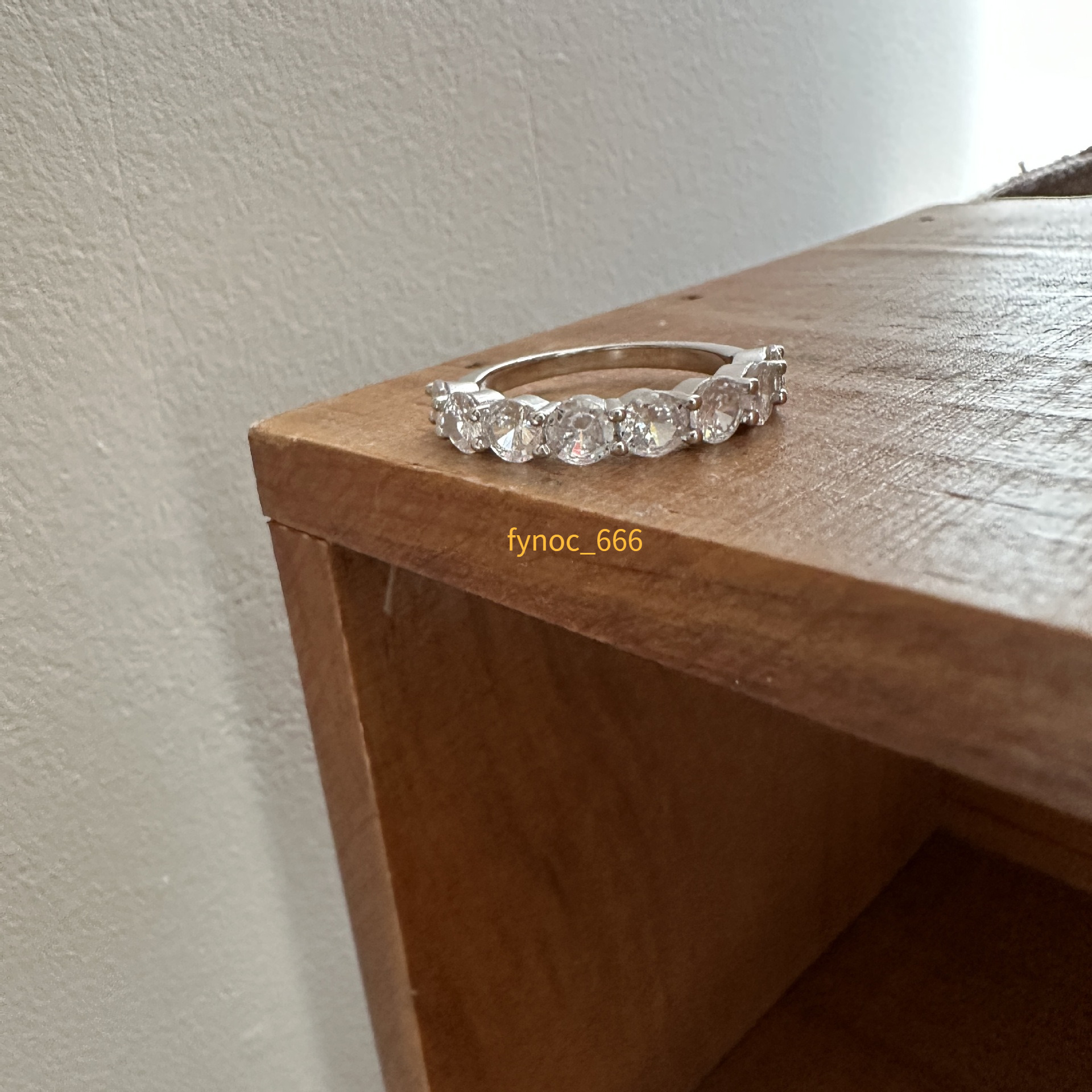 Luxury Jewelry Diamond White Gold 1.96 Ct Seven Gemstone Half Eternity Band Rings