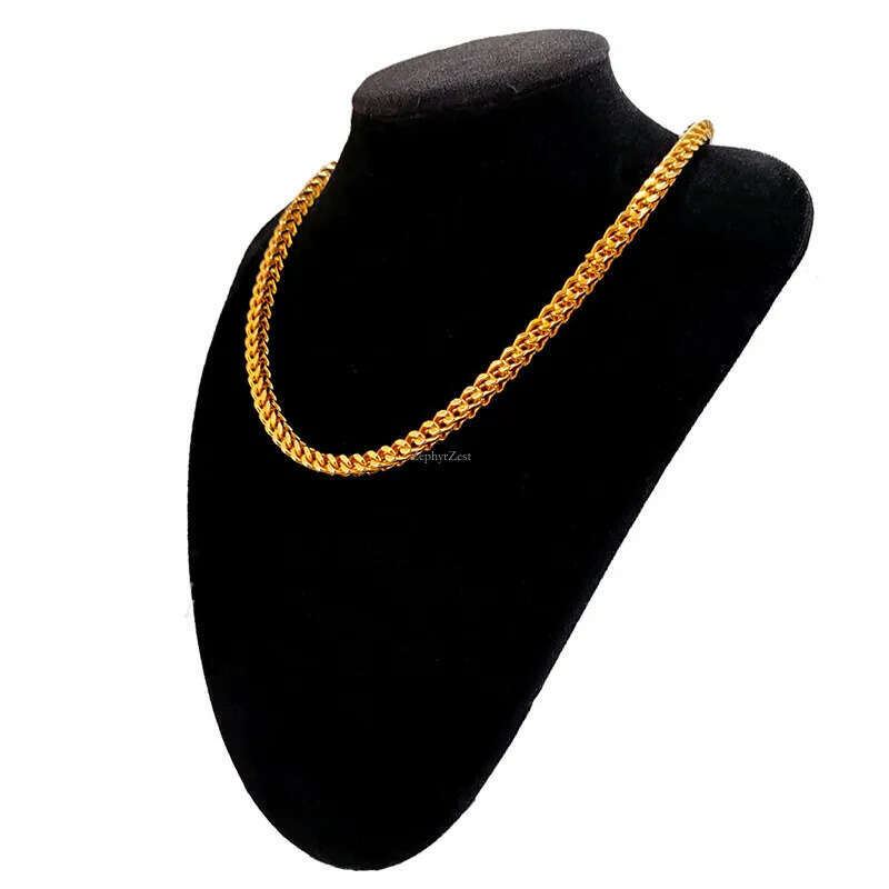 cuban link chains necklaces designer necklace for men Circular buckle wih dia sainless seel non arnish plaed gold chain 6mm wide hip hop rapper jewelr