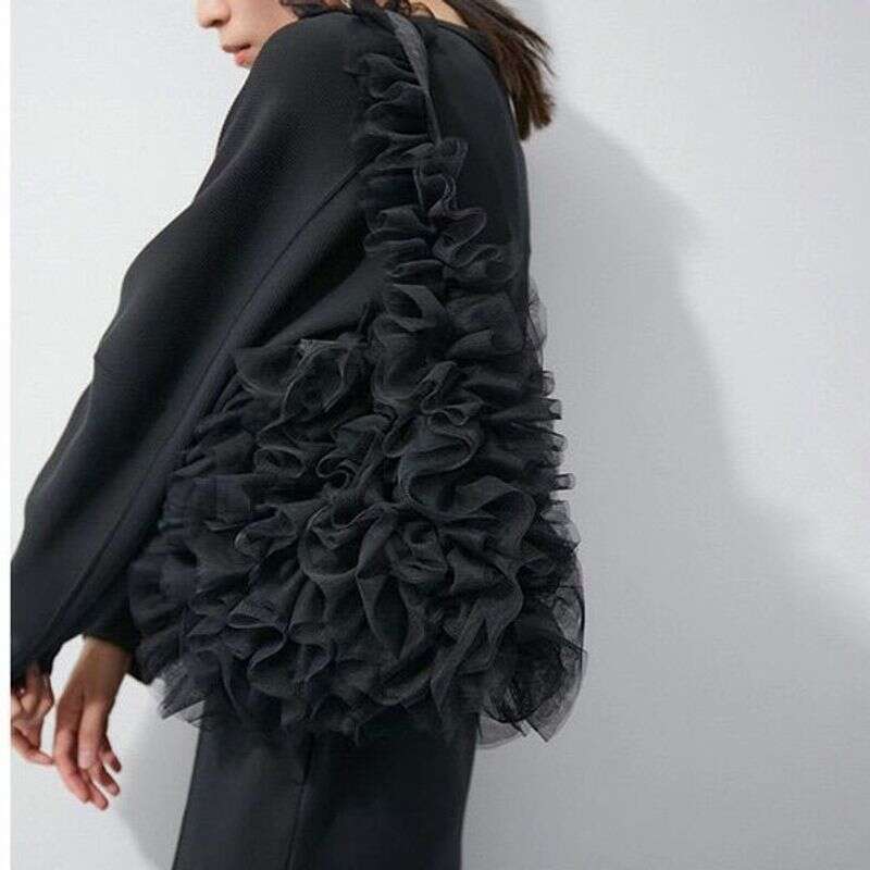 Summer Unique Personalized Chiffon Pleated Design Sense Support Large Capacity Ladies Bag