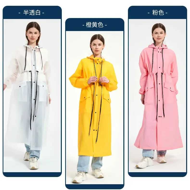 Long Clear PVC Raincoat for Adults - Waterproof Full Body Protection for Motorcycle Hiking Heavy Rain Y250814