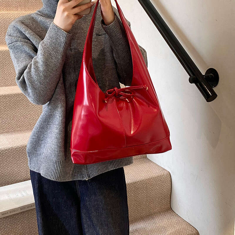 Casual Tote Soft Leather Large Capacity Women 2025 New Bags Designer Fashion Shoulder Handheld Bucket Bag