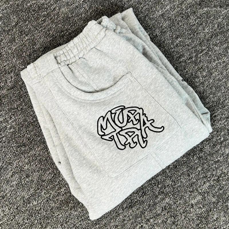 Men's Pants Patchwork Mertra Embroidery Logo Men Women High Quality Trousers Jogger Drawstring Sweatpants