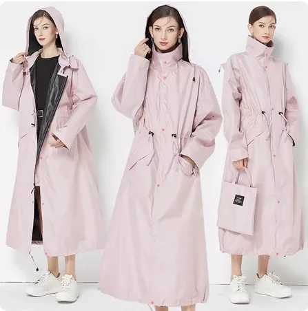 Women Long Waist Rain Coat Light Raincoat Woman WaterPROof Poncho Rainwear Girl Over Coat impermeabLEs para lluvia mujer Y250814