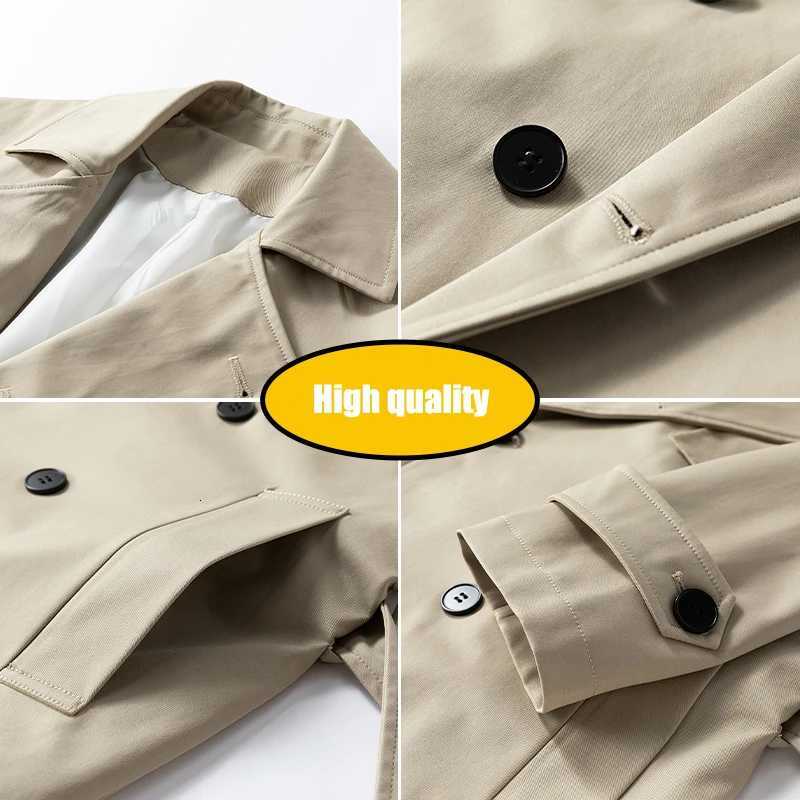 Mens Spring Jackets Mens Coats Trench Coat Male Streetwear Windbreaker Trenchcoat Men Solid Business Casual Loose Long Overcoat W250815