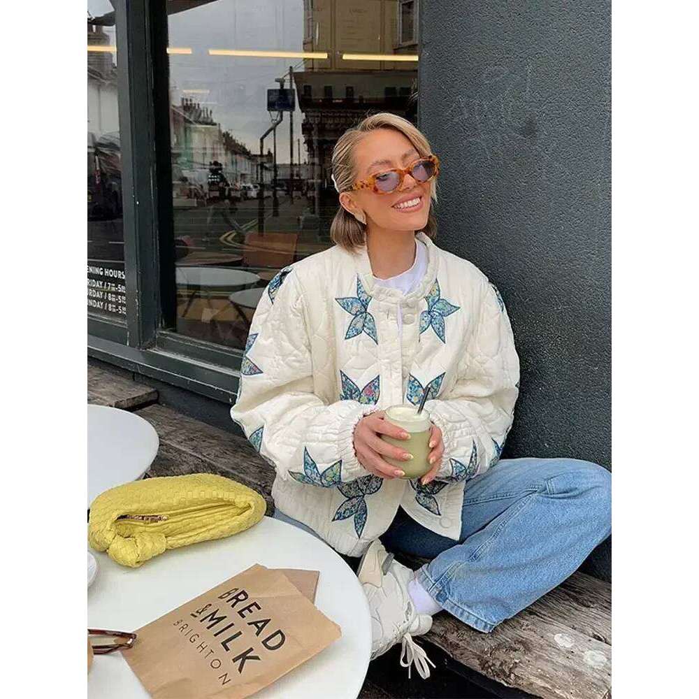 Designer Clothing 2025 Autumn Winter Printing Jacket O Neck Single Breasted Coat Long Sleeve Casual Outerwear 2024 New Bohemian High Street Lady Coats