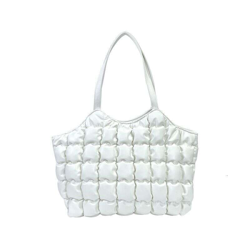 OLOEY Large Capacity Cloud Fold Foreign Trade New Embroidery Thread Fashion Portable Puff Bag Commuting Shoulder Women S Tote