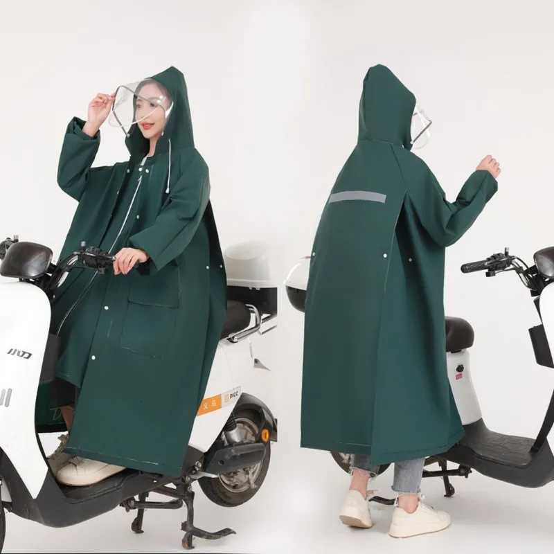 Waterproof Long Hooded Raincoat for Men Women Rain Cover Motobike Rain Coat Moto Rain Suit Outdoor Military Raincoat Y250814