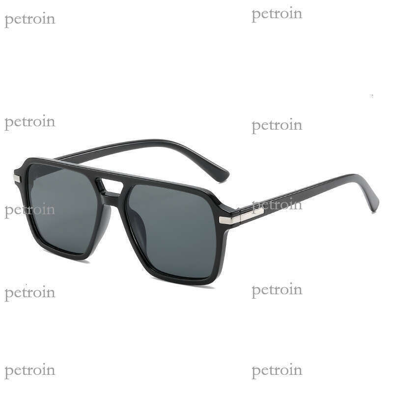 New Men's Pilot Simple Classic Double Bridge Women's Fashionable No-Makeup Trendy Sunglasses