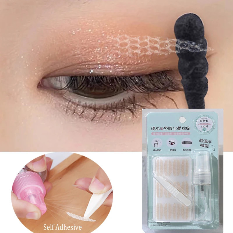 240pcs Invisible Double-fold Eyelid Sticker Natural Eye-Lift Mesh-Lace Transparent Invisible Self-adhesive Eyelid Tape Sticker 250811