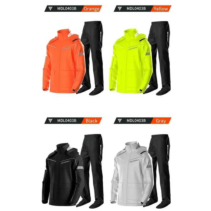 Motorcycle Rainsuit Waterproof Split Raincoat Suit Cycling Motorbike and Pants Lightweight Foldable Windproof Reflective Y250814