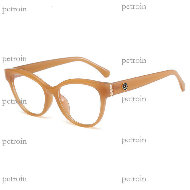 2025 New Cat Eye Blue Light Blocking Simple Large Frame Non-Prescription Glasses Personality Fashion No Makeup Sunglasses