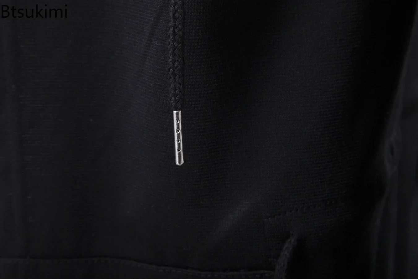 New Mens Trench Coats Fashion Mid-length Cardigan Hooded Jackets High Street Loose Shawl Cloak Coats Cosplay Costumes Male W250815