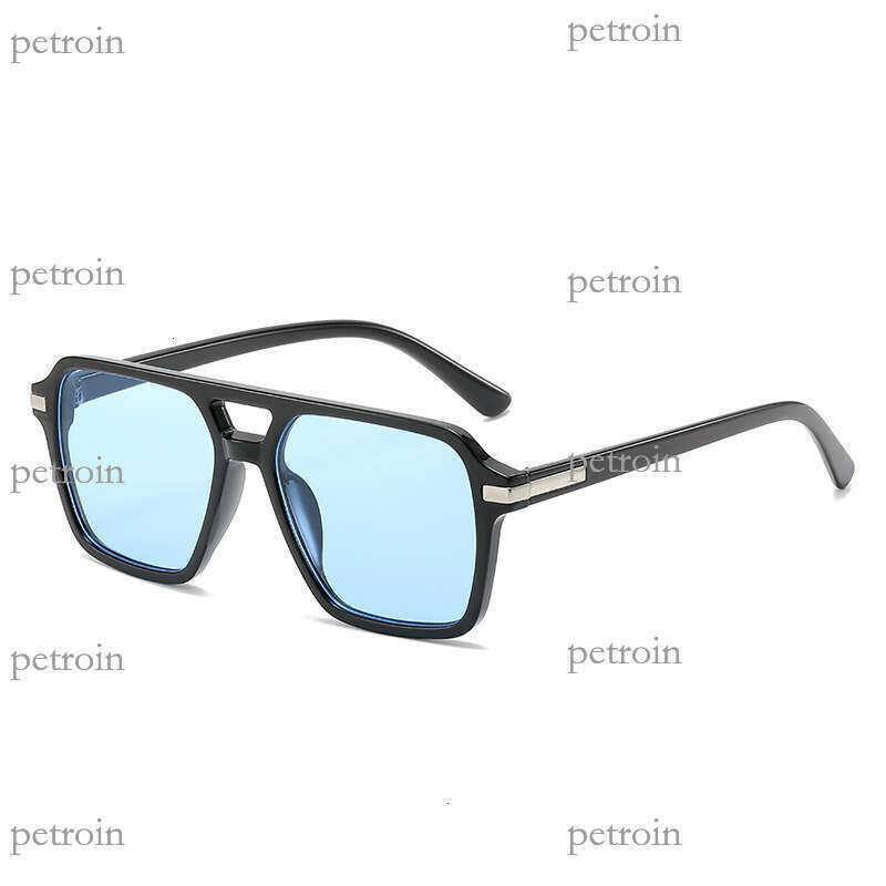 New Men's Pilot Simple Classic Double Bridge Women's Fashionable No-Makeup Trendy Sunglasses