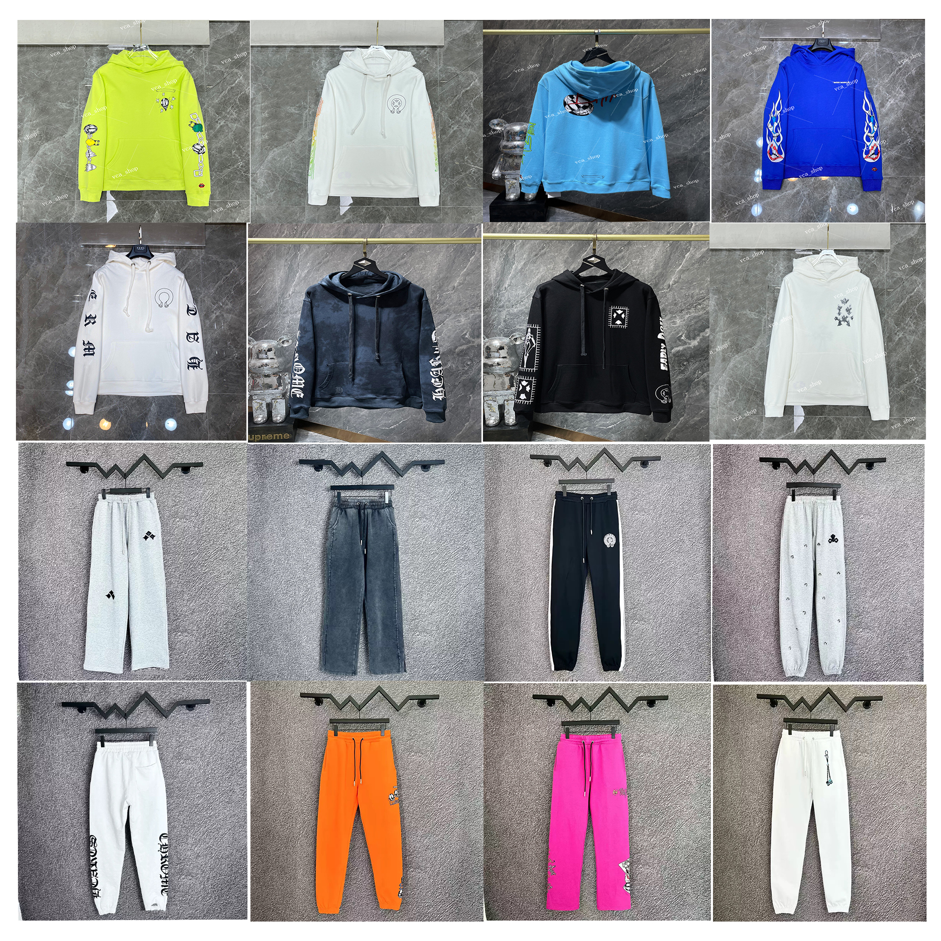 chrome heartsleggings pants man hoodie designer sportswear pants cross print embroidered hoodie fashionable and casual men us size crome hearts chromehearts UZZD