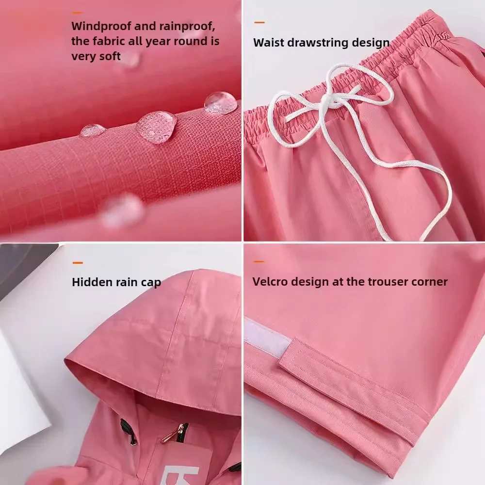 Adult Motorcycle Rider Raincoat Rainpants Waterproof Reflective Outdoor Cycling Hiking Rainproof Rain Suit Equipment Y250814