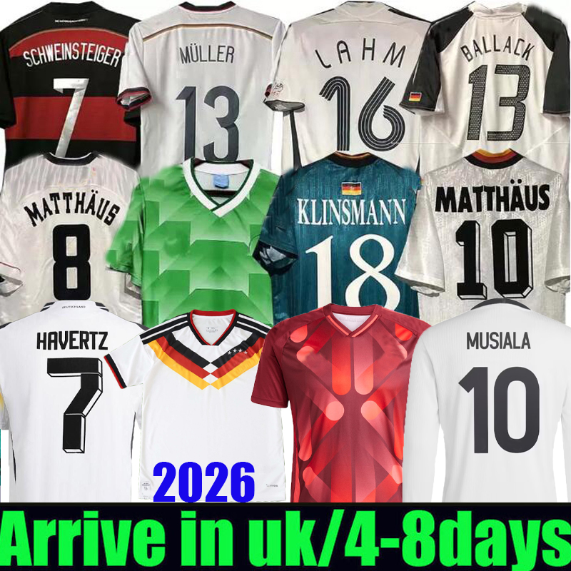 2026 2026 GermanyS soccer jerseys MUSIALA HAVERTZ 1988 1992 1994 1996 1998 2004 2006 2014 KROOS KLINSMANN MULLER KLOSE SCHWEINSTEIGER RIEDLE retro football shirt
