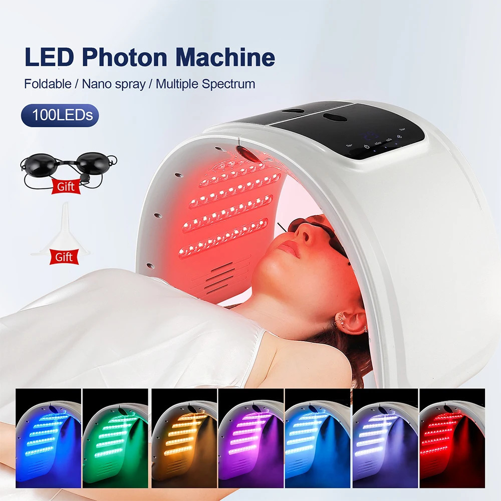 foreverlily LED Face Mask PDT Machine 7 Colors Light Pon Skin Rejuvenation Facial Body Beauty Spa Nano Spray Face Body Mist 250731