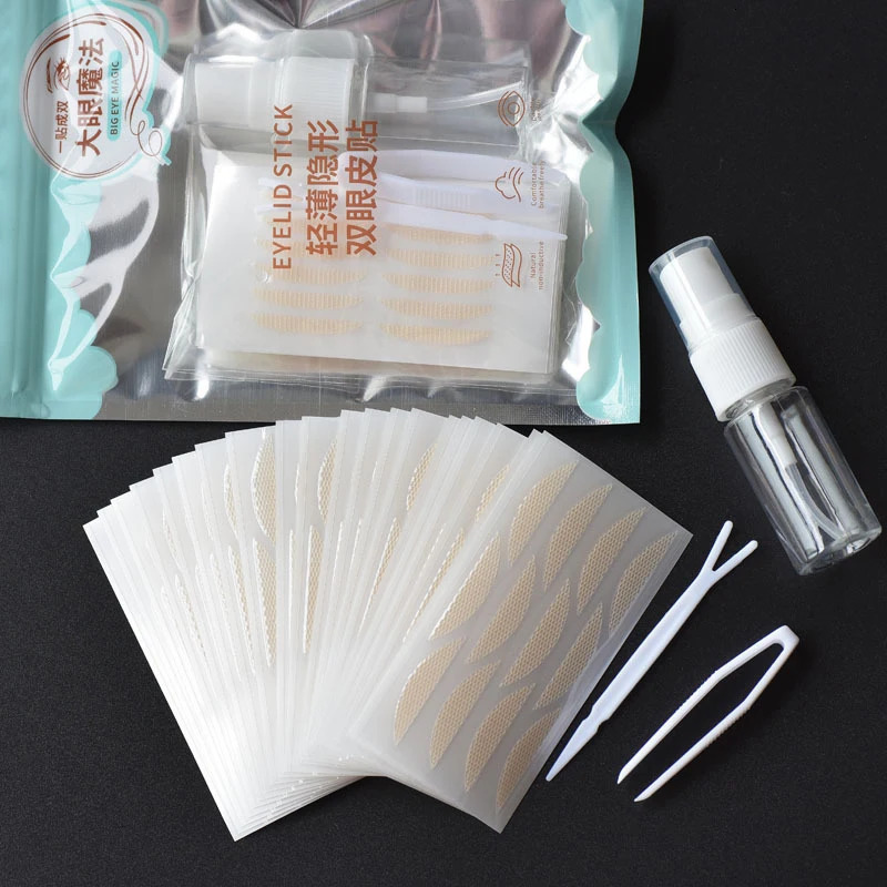 240pcs/pack Double Eyelid Tape Three Styles Big Eyes Invisible Eyelid Sticker Glue Free Self-adhesive Double Eyelid Patches 250811