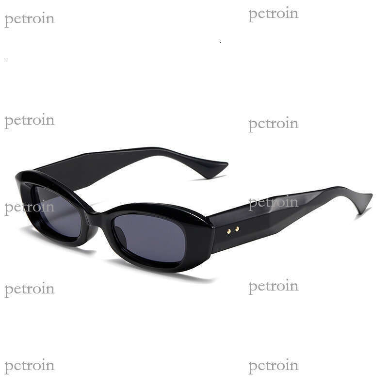 New Fashion Cat Eye Stud Small Square Frame Personality UV400 Sun Protection Sunglasses