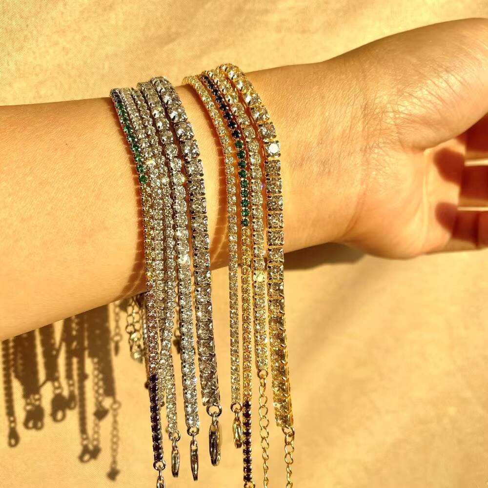 Wholesale Tennis Chain Drop Shipping Iced Out Necklace 925 Silver VVS Moissanite Men Women Fine Jewelry Bracelet