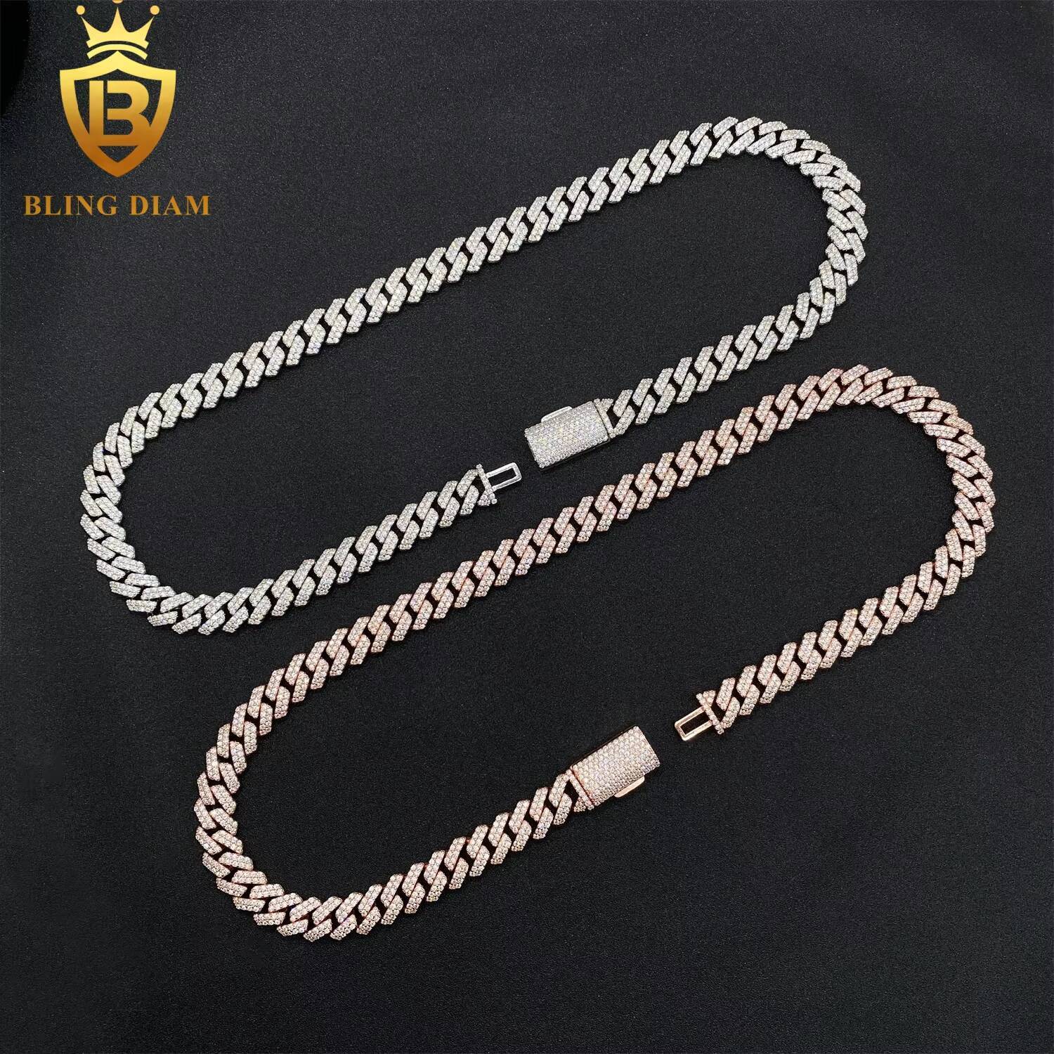 Wholesale Prices 10MM VVS Moissanite Cuban Chain Necklace on a Unique and Stylish Accessory for Men