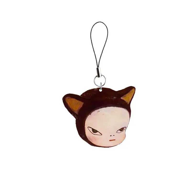 Nara Yoshito Phone Charm Keychain Acrylic Nara Yoshito Small Mobile Phone Chain Key Rin Accories Fans Gifts Y250815