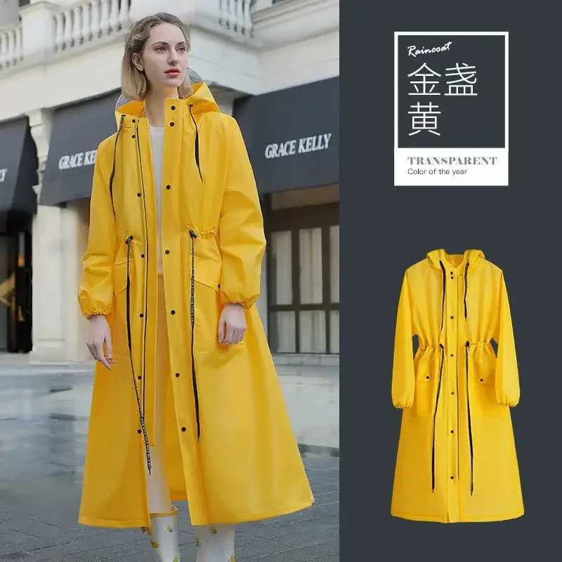 Long Clear PVC Raincoat for Adults - Waterproof Full Body Protection for Motorcycle Hiking Heavy Rain Y250814