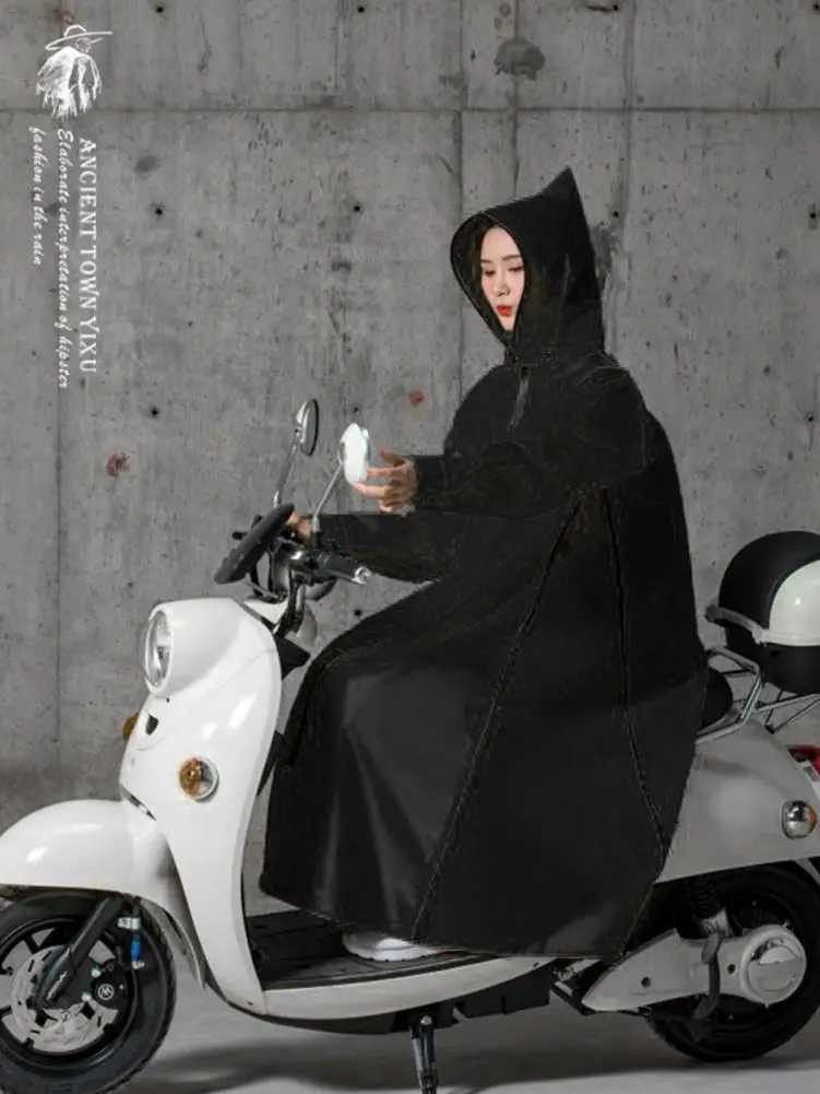 Hot Sale EVA Raincoat Women/Men Zipper Hooded Poncho Motorcycle Rainwear Long Style Hiking Poncho Environmental Rain Y250814