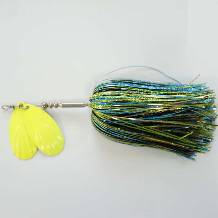 Soft Tinsel Seasky Spinner Bait - Metal Spoon Lure for Pike & Muskie Freshwater Fishing