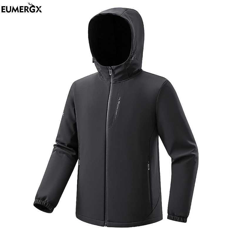 umergxfleece soft shell jackets men waterproof windproof warm windbreaker outdoor hiking camping climbing skiing rain coat W250815