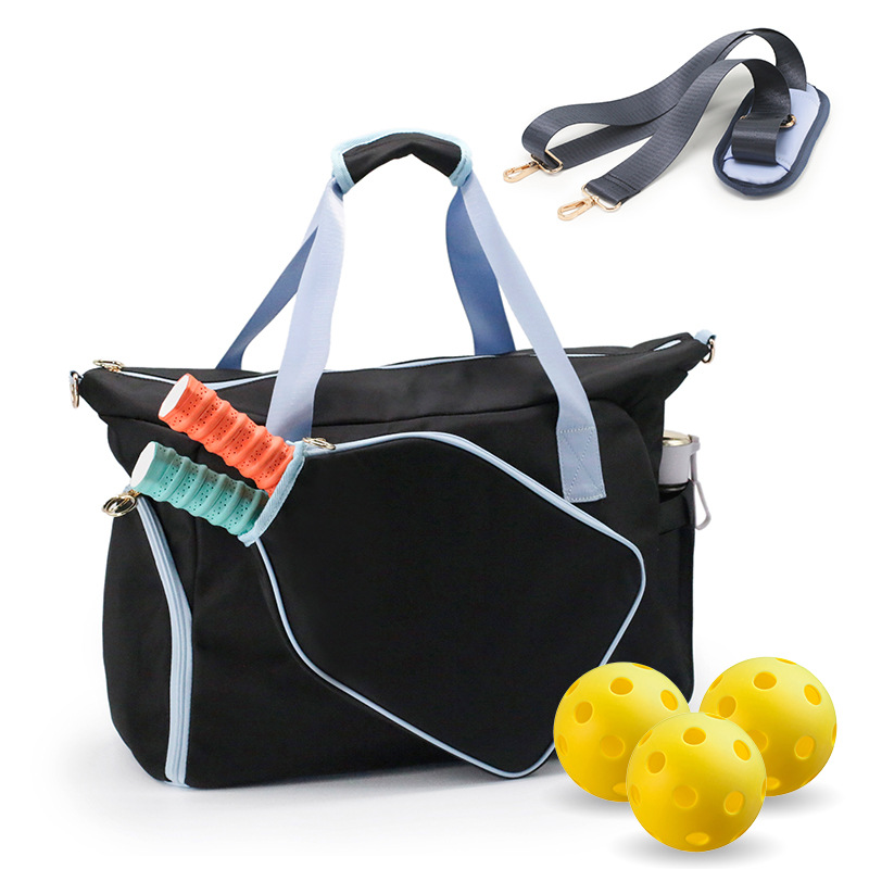 Pickleball Tote Sling Bag for Women/Men/Boy/Girl,Large Capacity,Adjustable Shoulder Strap with Fence Hook Accessories