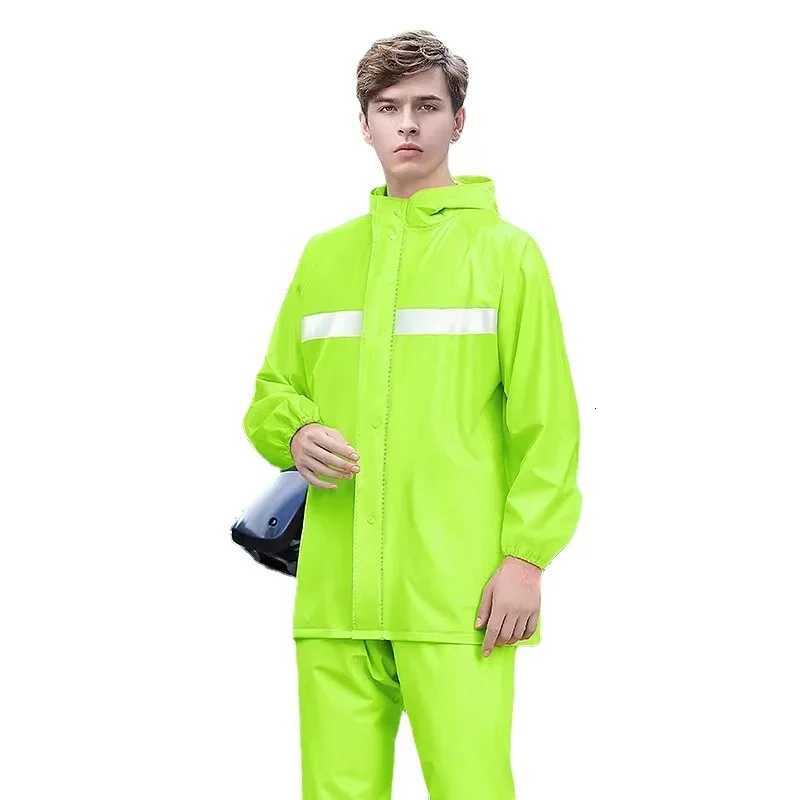Work Clothes Raincoat Long Full Body Rainproof Adult Mens and Womens Outdoor One-Piece Single Reflective Waterproof Poncho Y250814